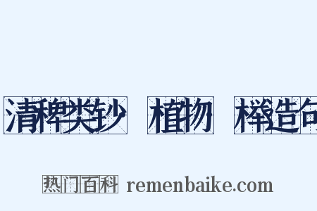 清稗类钞·植物·榉造句是什么意思的图片